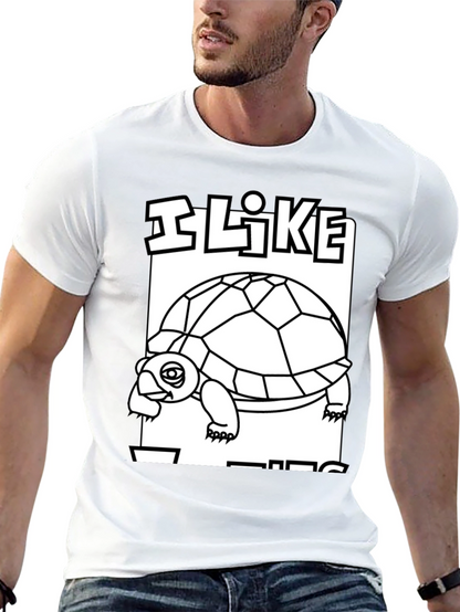 I Like Turtles Graphic Tee - Black