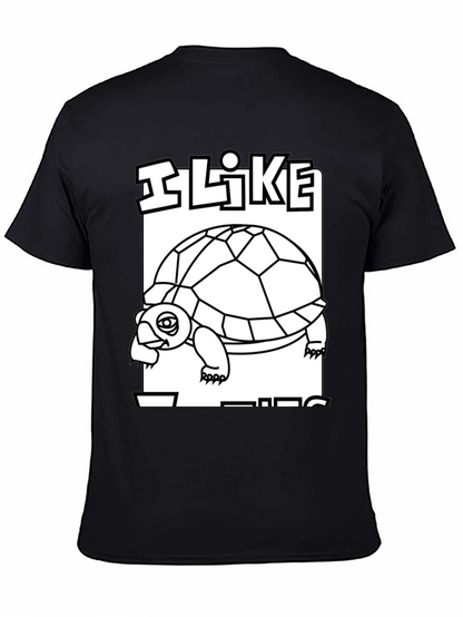 I Like Turtles Graphic Tee - Black