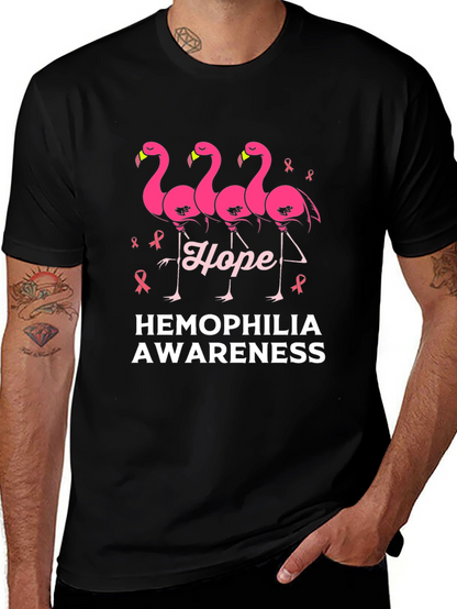 Hemophilia Awareness Flamingo Hope T-Shirt