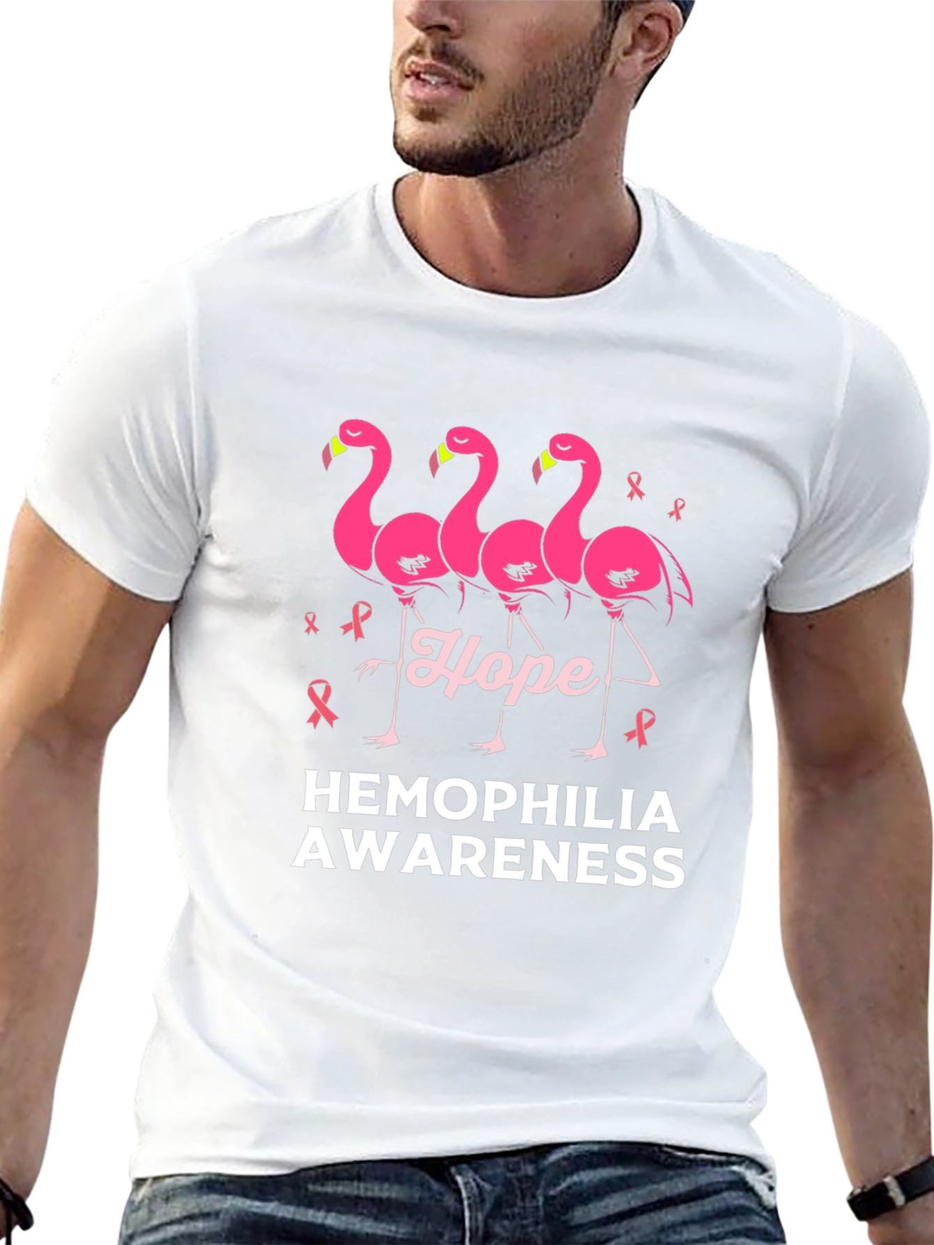 Hemophilia Awareness Flamingo Hope T-Shirt