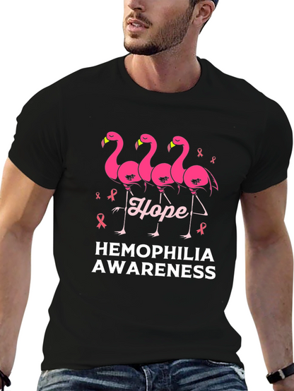 Hemophilia Awareness Flamingo Hope T-Shirt