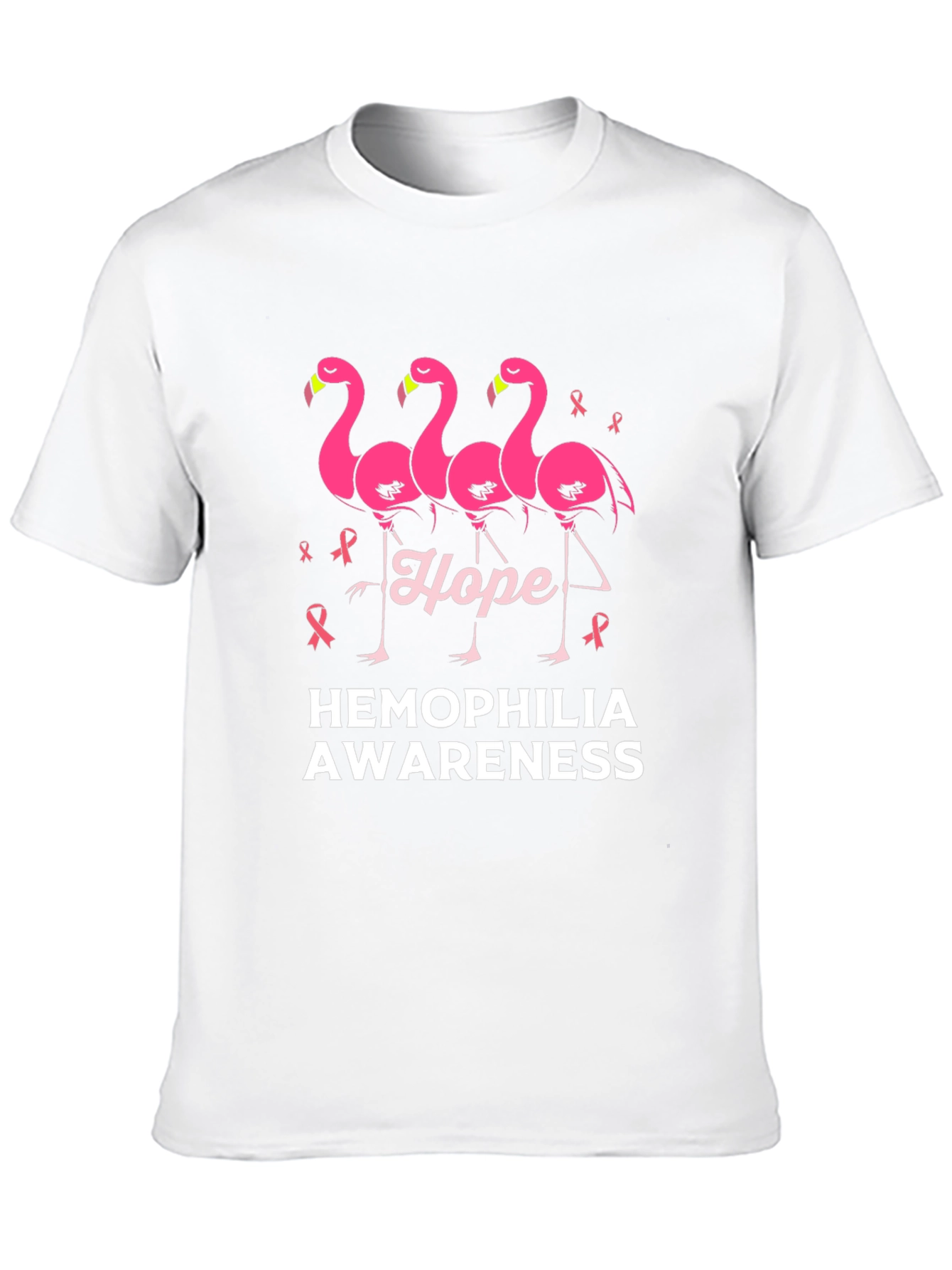 Hemophilia Awareness Flamingo Hope T-Shirt