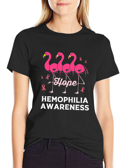 Hemophilia Awareness Flamingo Hope T-Shirt