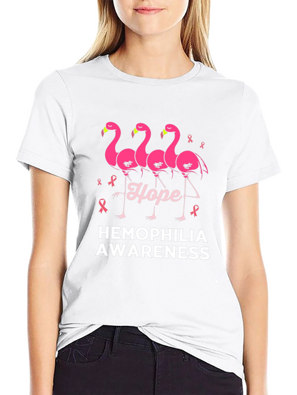 Hemophilia Awareness Flamingo Hope T-Shirt