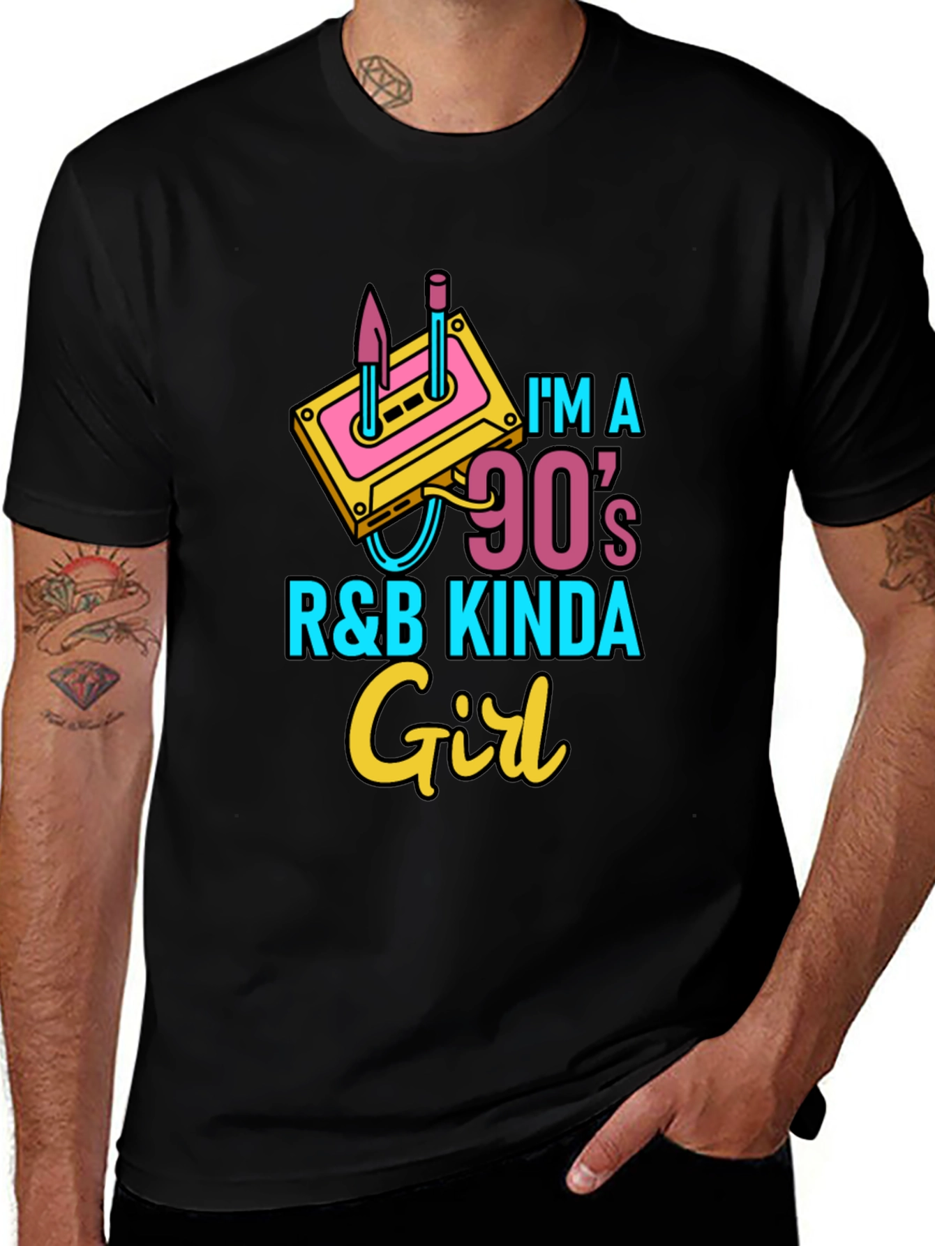 Im a 90s R&B Kinda Girl Black T-Shirt
