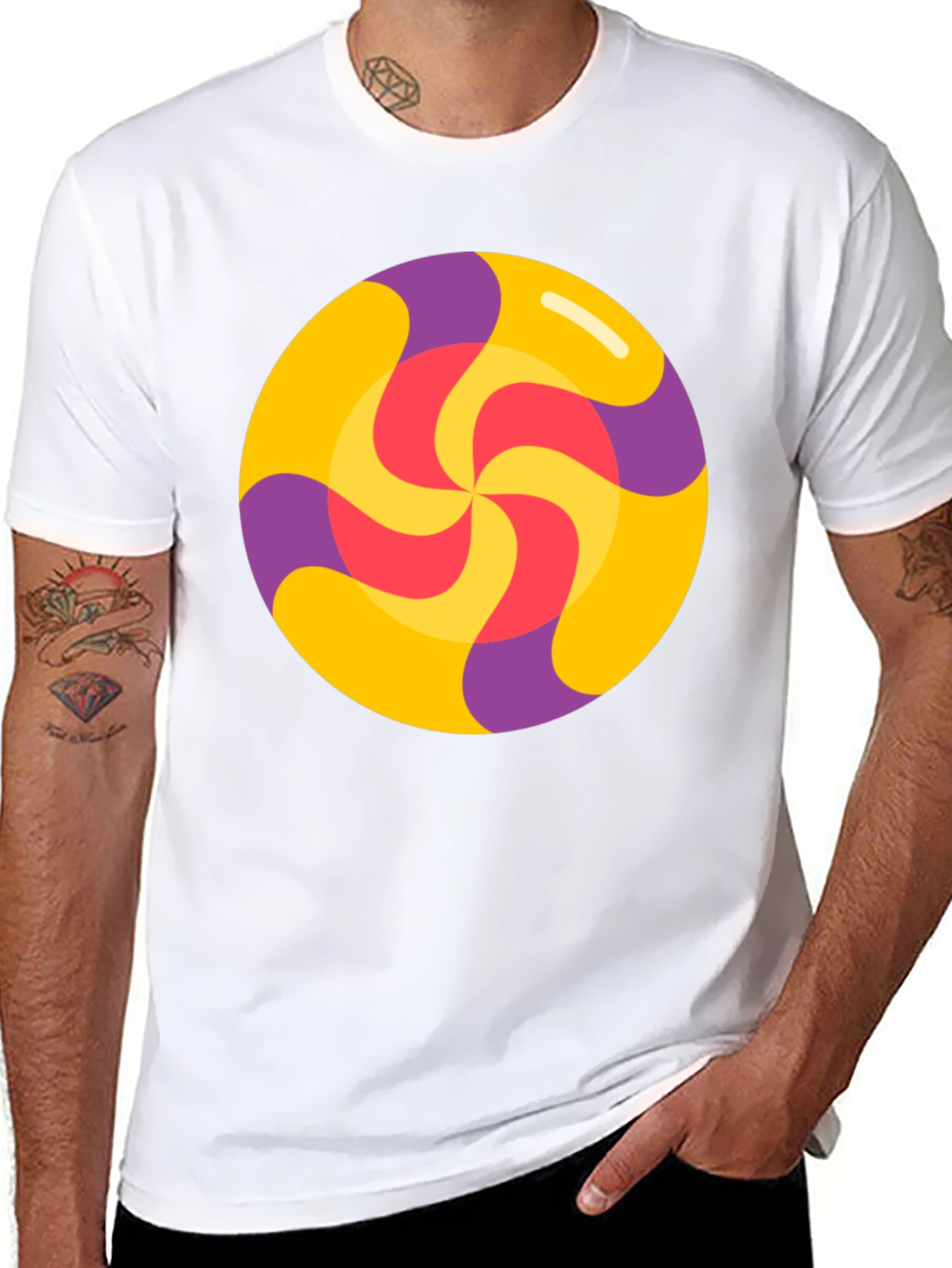 Retro Swirl Lollipop Graphic Tee