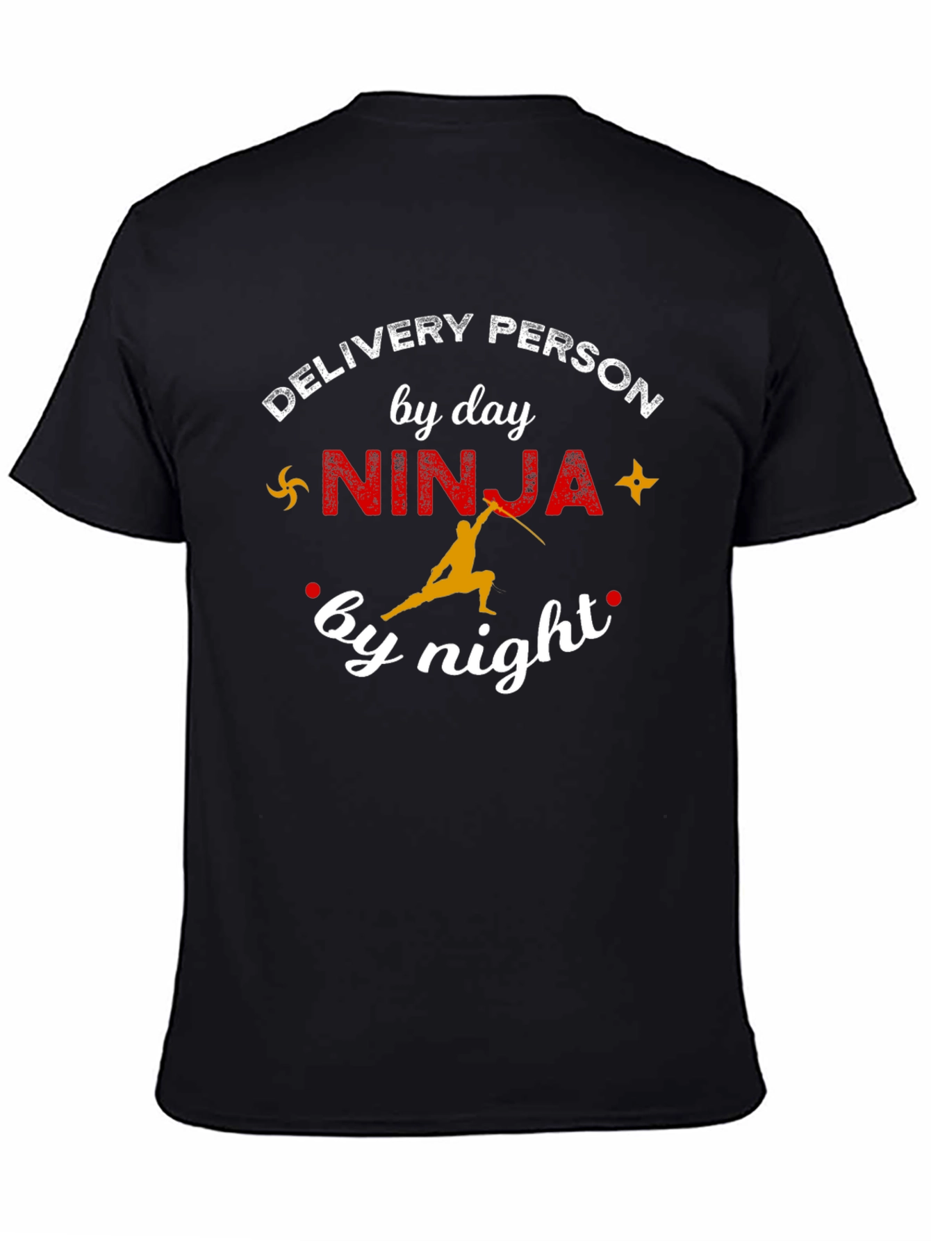 Delivery Person Ninja Funny Graphic T-Shirt
