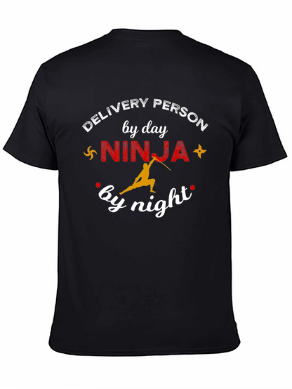 Delivery Person Ninja Funny Graphic T-Shirt