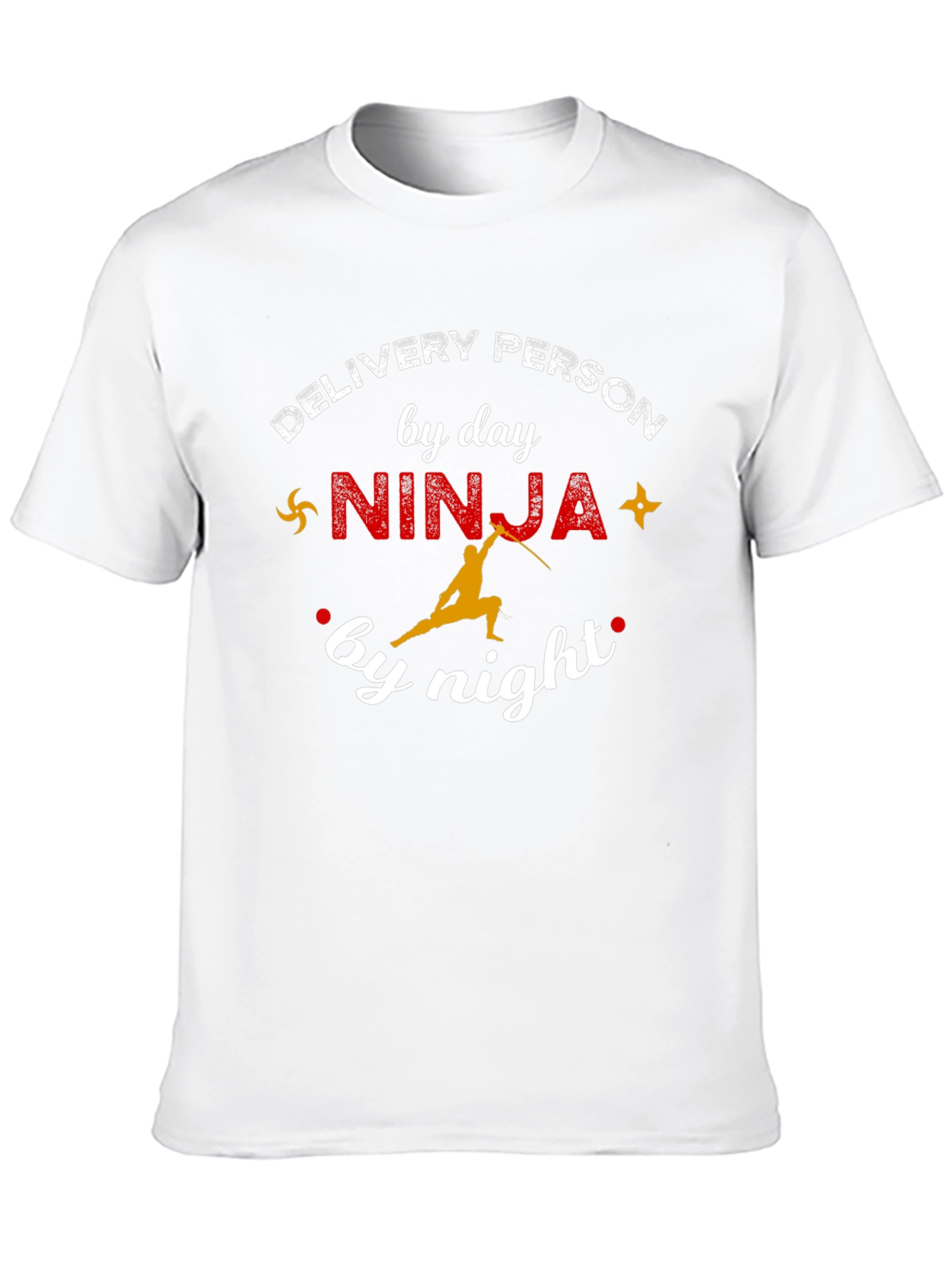 Delivery Person Ninja Funny Graphic T-Shirt