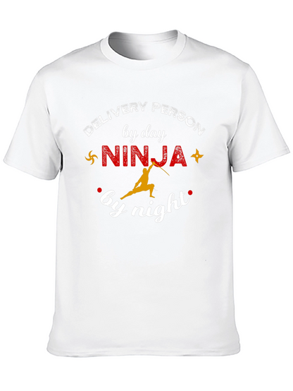 Delivery Person Ninja Funny Graphic T-Shirt