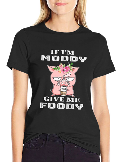 Moody Pig T-Shirt - Funny Graphic Tee