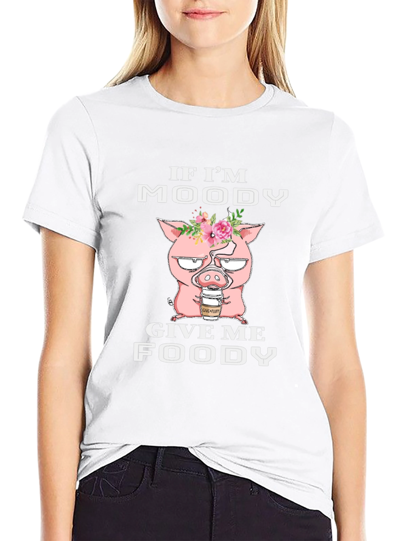 Moody Pig T-Shirt - Funny Graphic Tee
