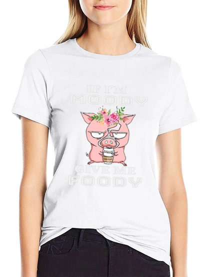 Moody Pig T-Shirt - Funny Graphic Tee