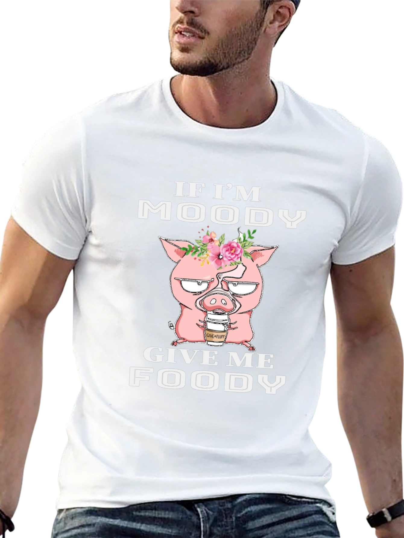 Moody Pig T-Shirt - Funny Graphic Tee