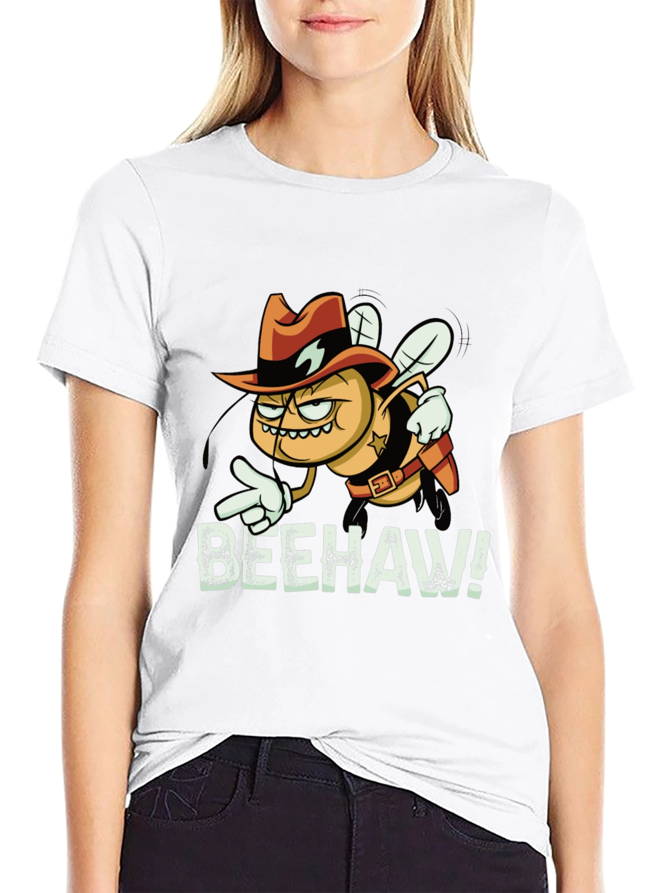 Beehaw T-Shirt - Cowboy Bee Cartoon Tee