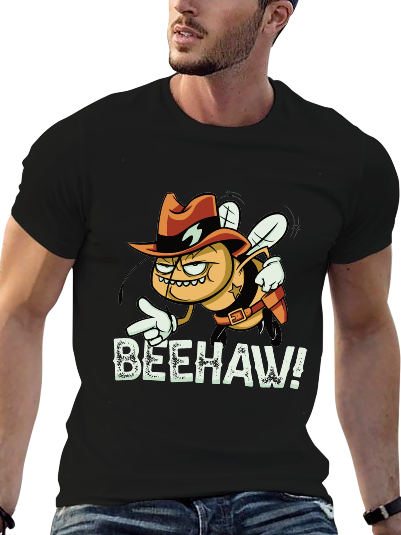 Beehaw T-Shirt - Cowboy Bee Cartoon Tee