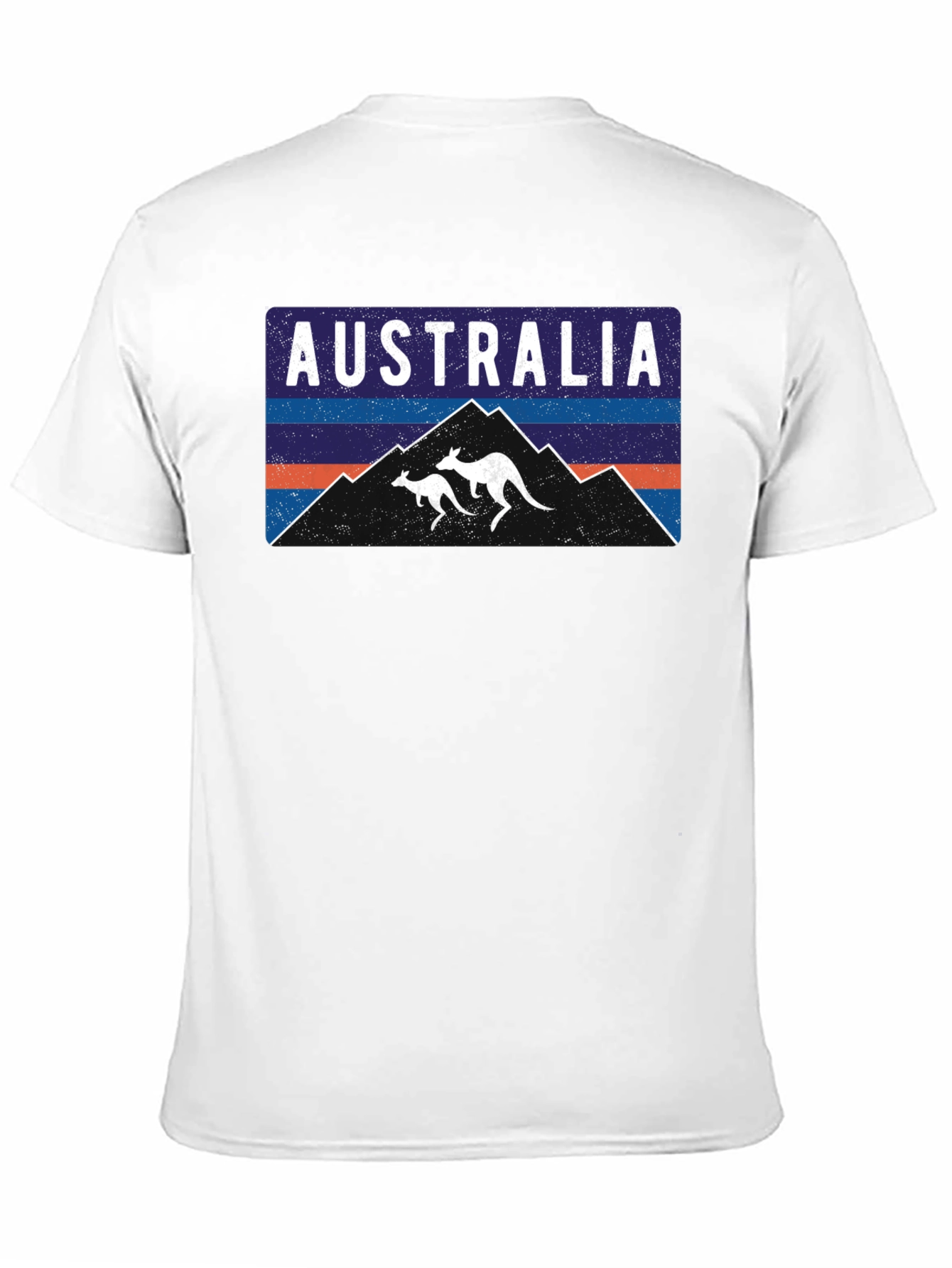 Australia Kangaroo Mountain Graphic Tee - Black