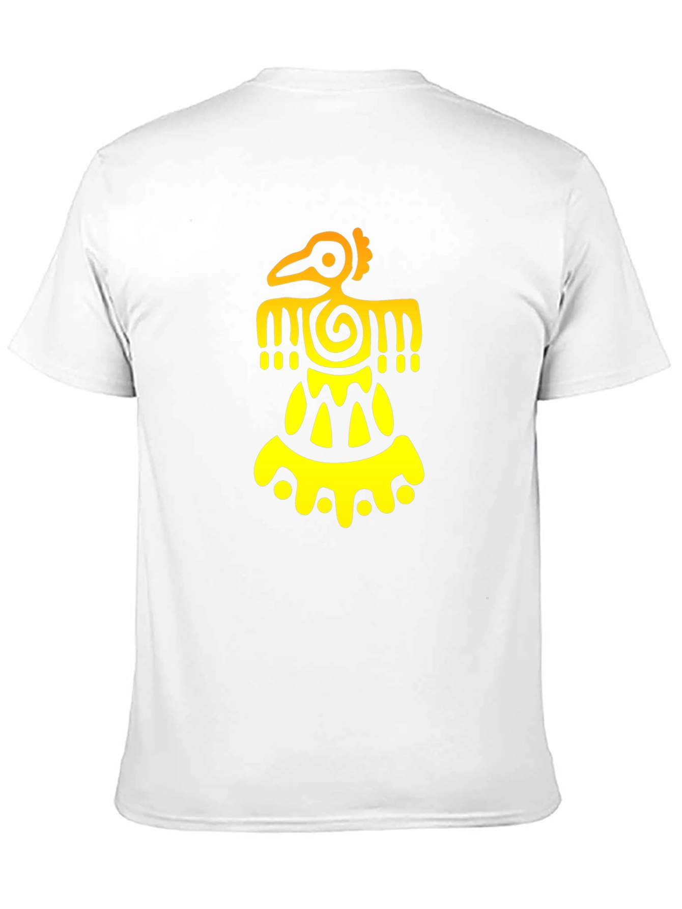 Aztec Bird Graphic Tee - Black Cotton Blend T-Shirt