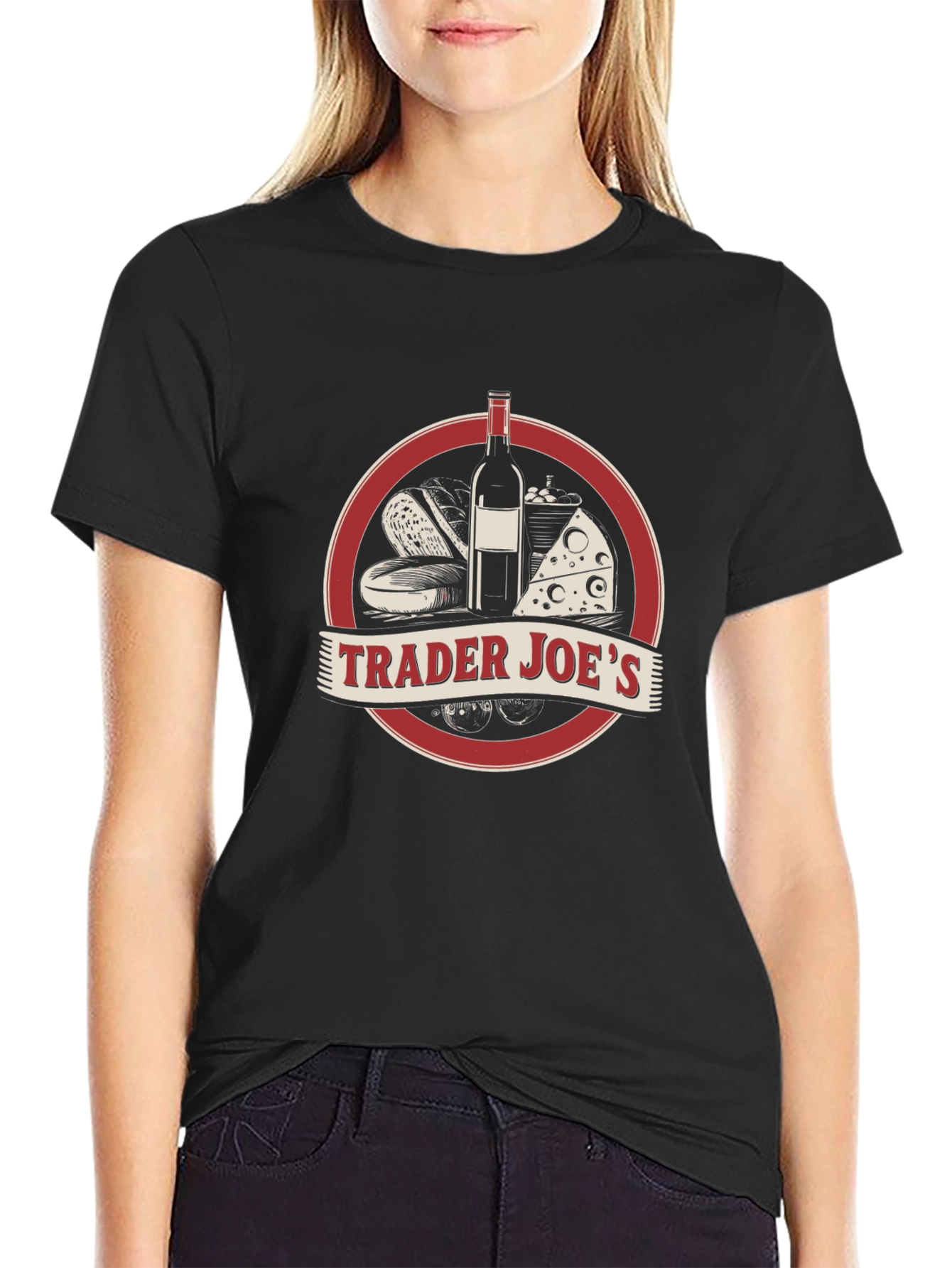 Trader Joes Black Graphic Tee