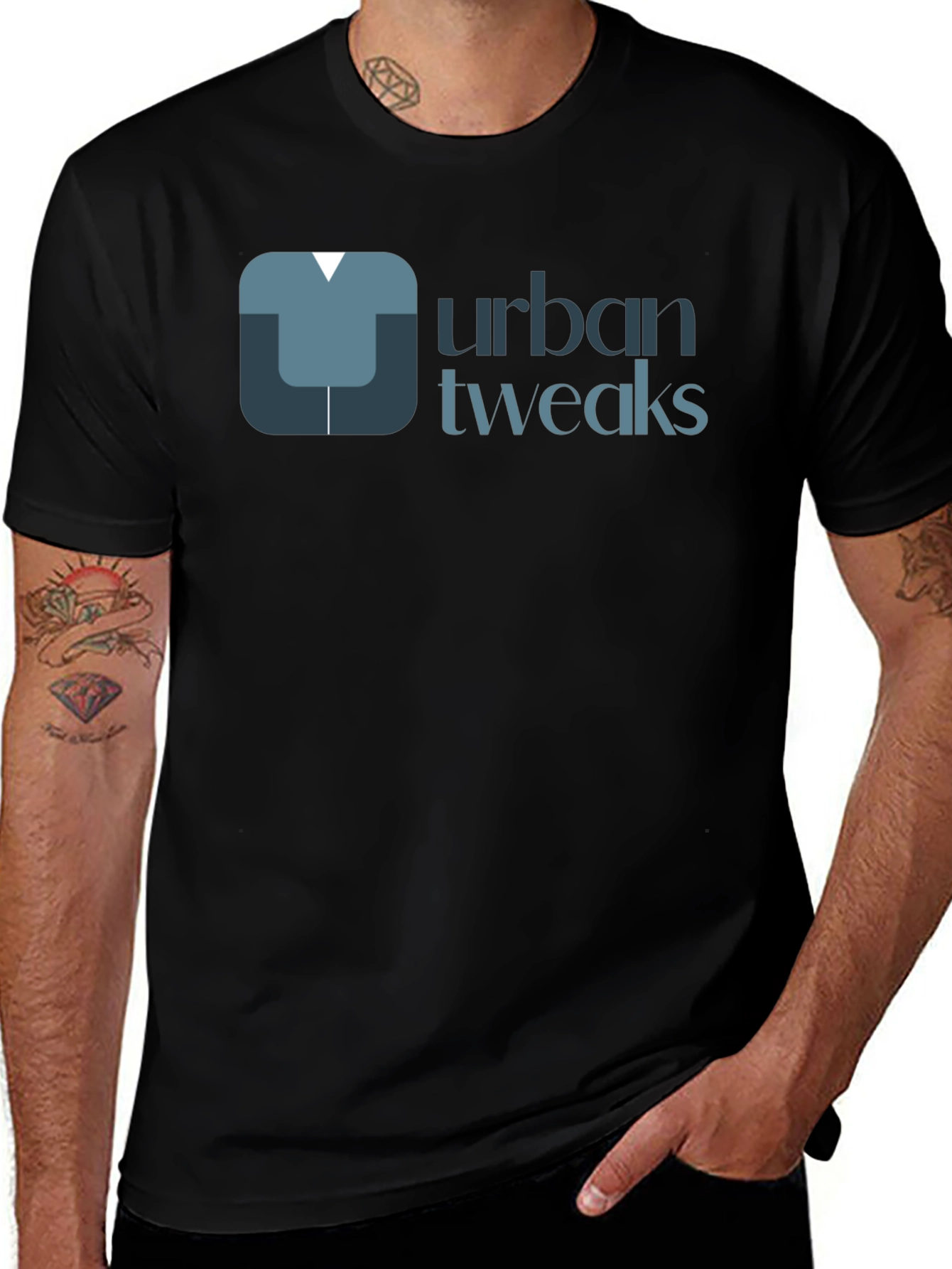 Urban Tweaks Graphic Tee - Stylish Black Cotton T-Shirt