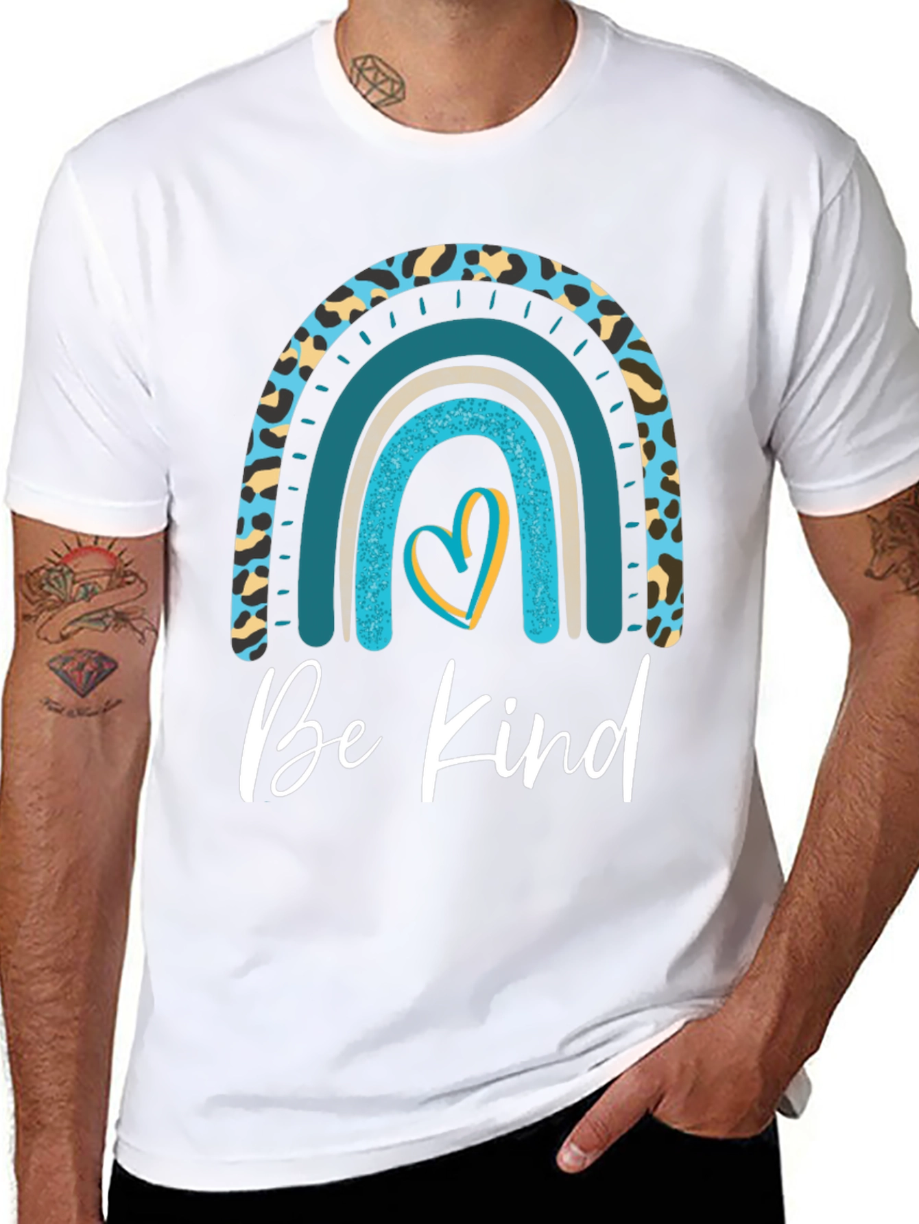 Be Kind Rainbow Graphic T-Shirt