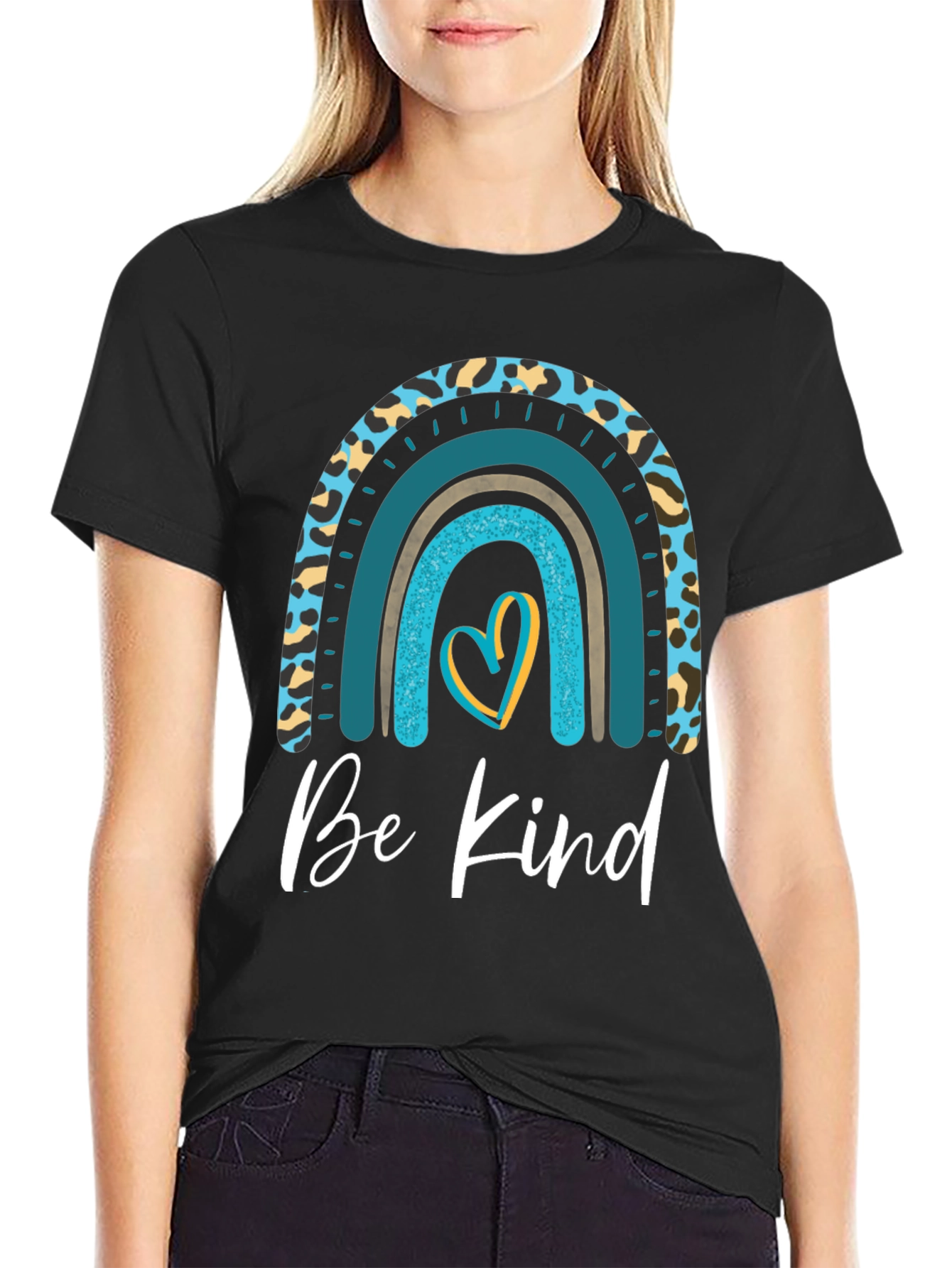 Be Kind Rainbow Graphic T-Shirt