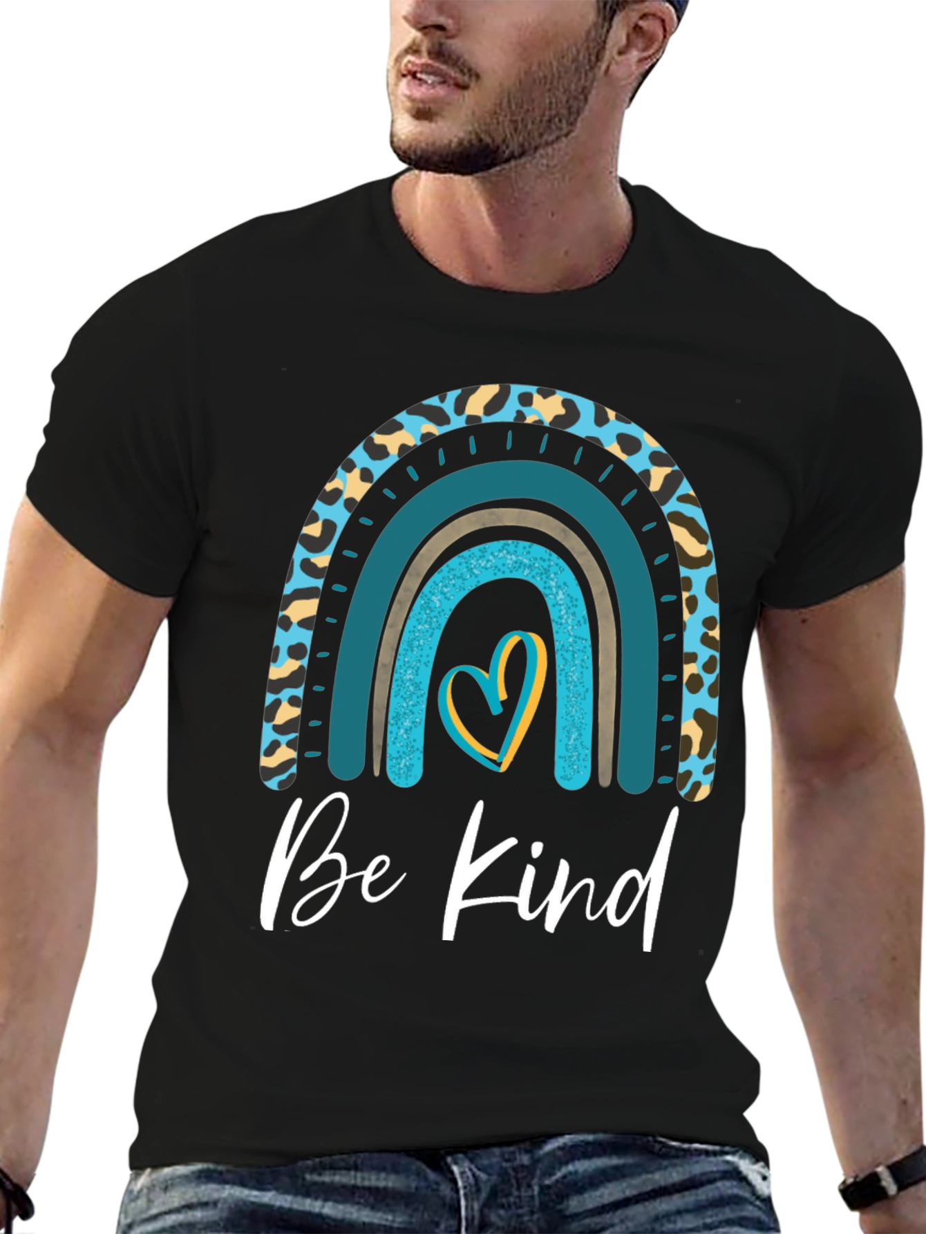 Be Kind Rainbow Graphic T-Shirt