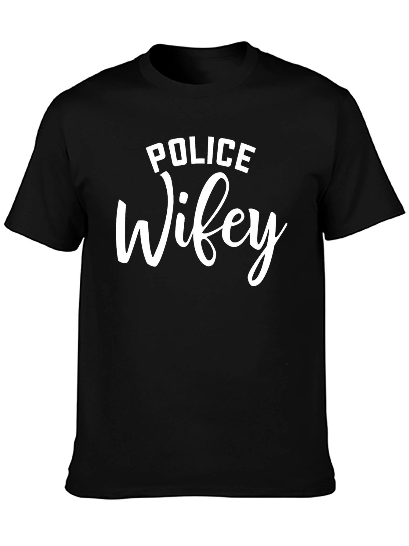 Police Wifey Graphic T-Shirt - Black