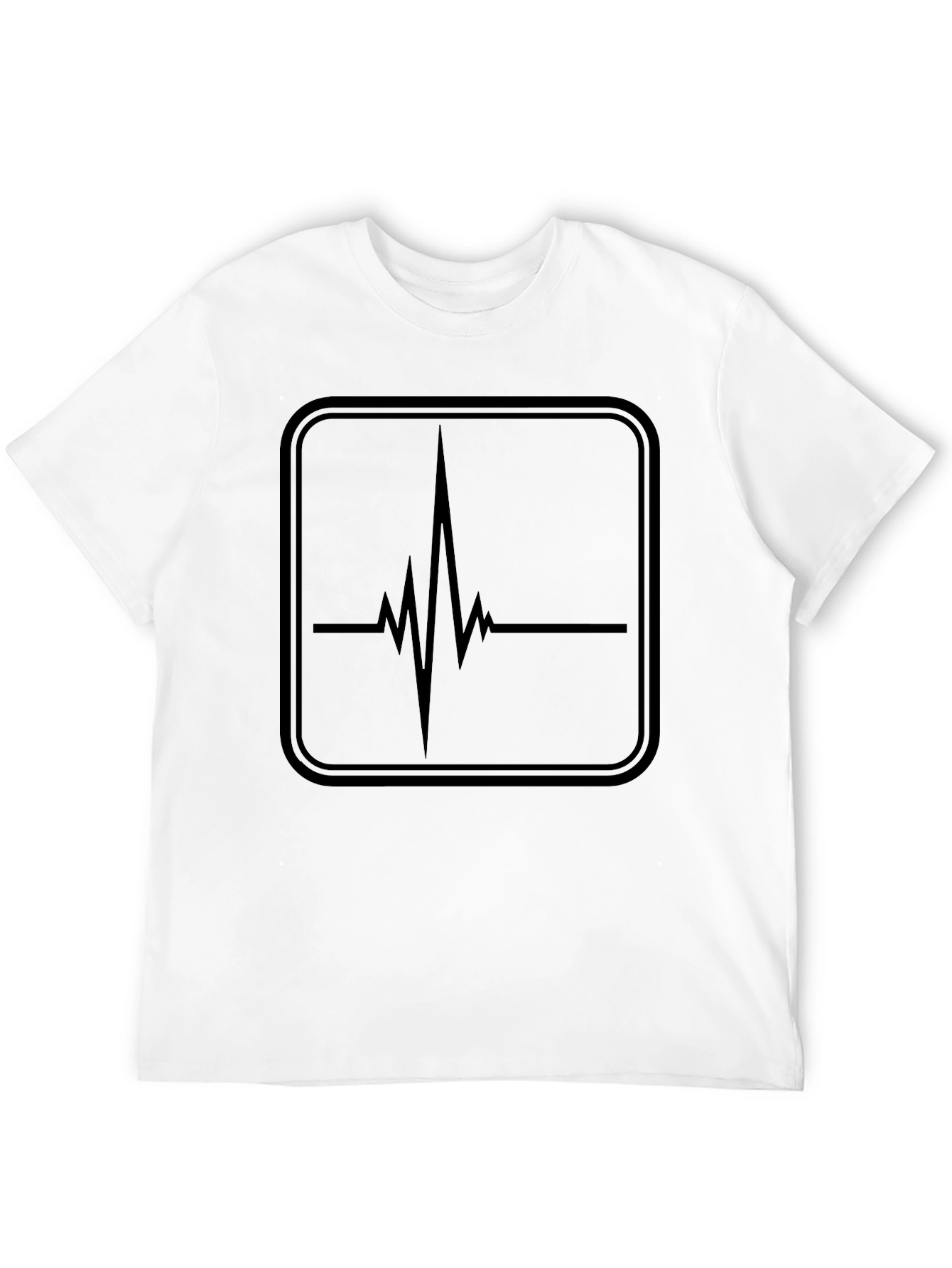 Heartbeat Graphic Tee - Black Cotton T-Shirt