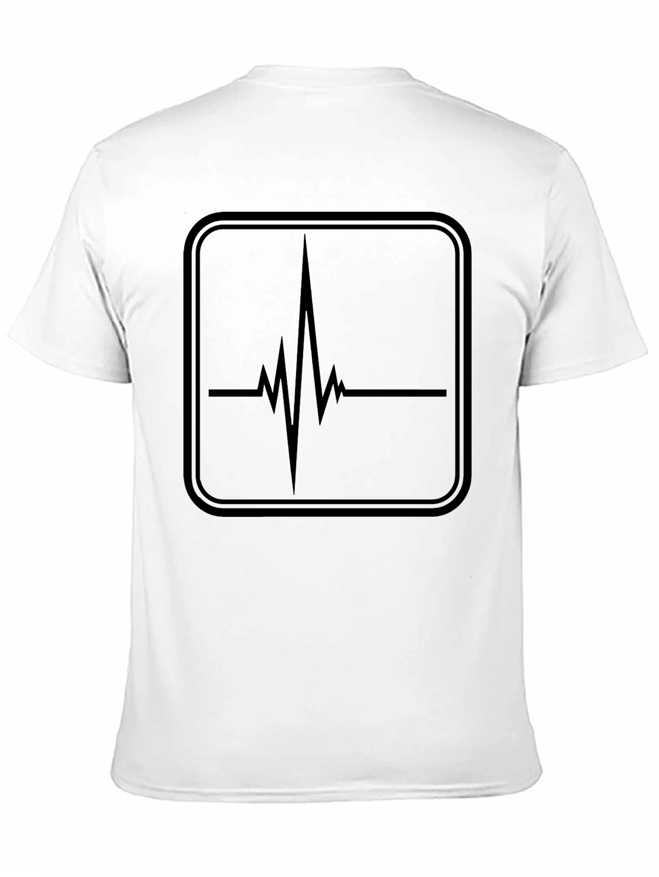 Heartbeat Graphic Tee - Black Cotton T-Shirt