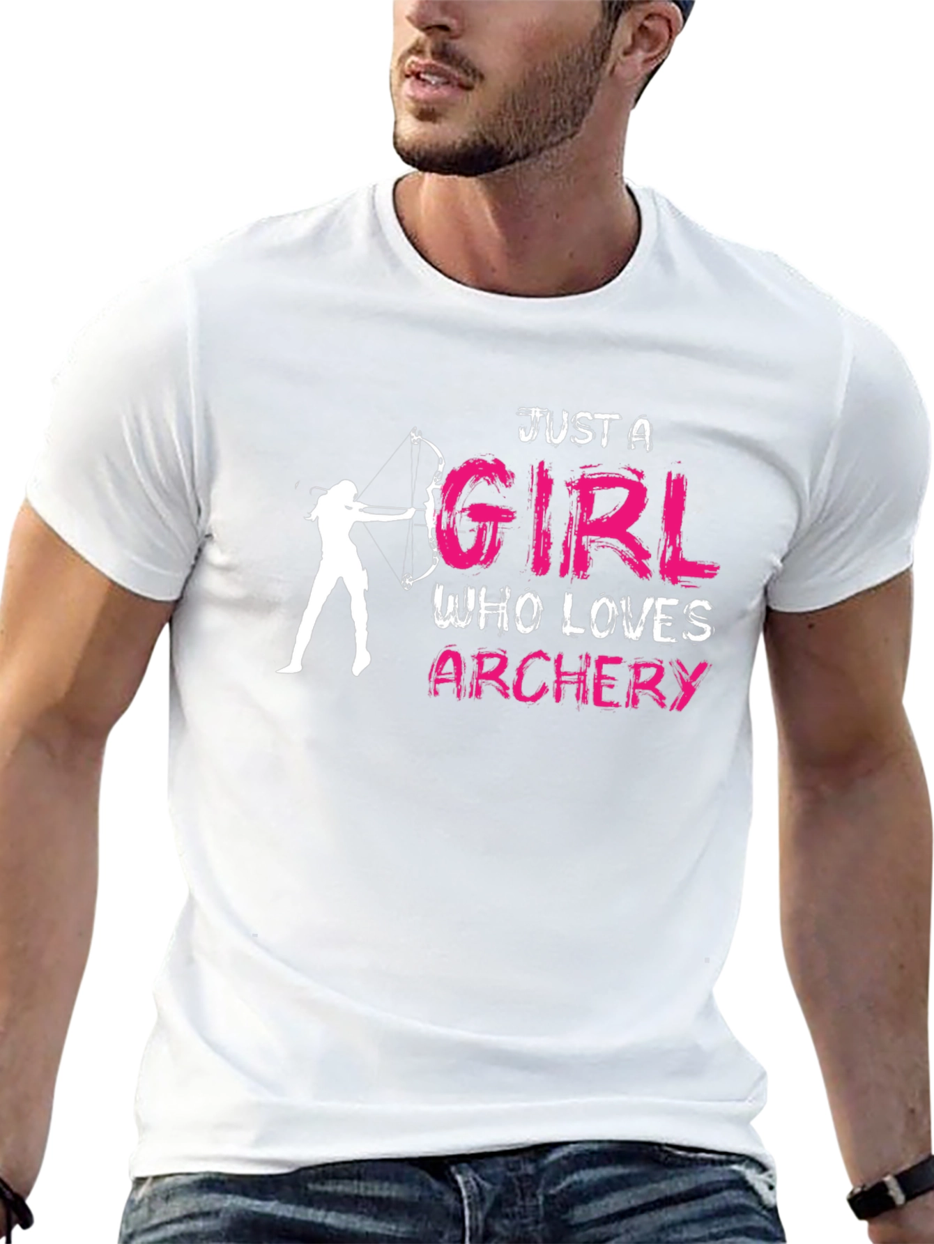 Archery Lover Graphic T-Shirt - Just A Girl