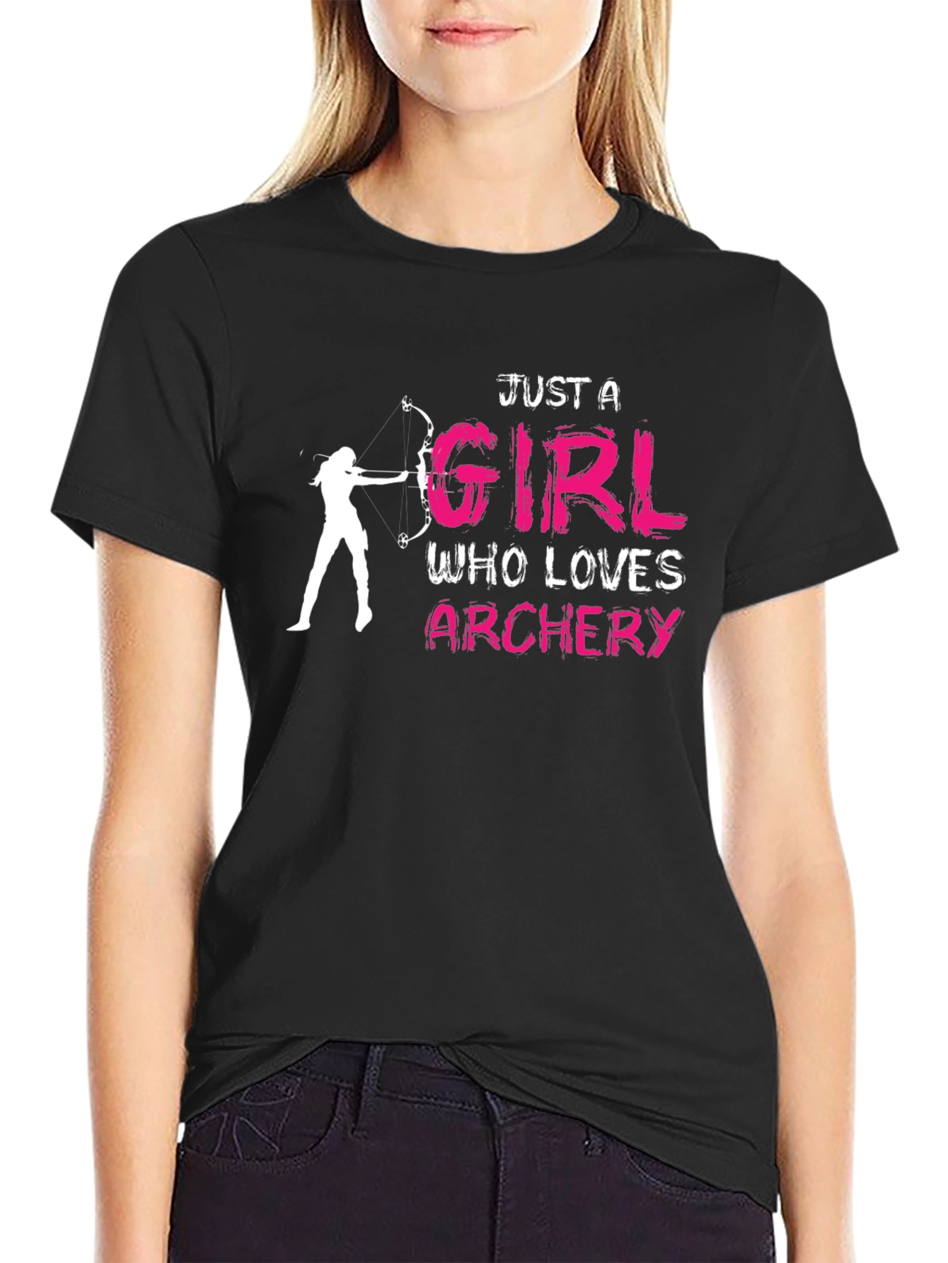 Archery Lover Graphic T-Shirt - Just A Girl