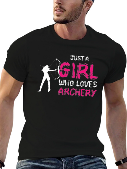 Archery Lover Graphic T-Shirt - Just A Girl