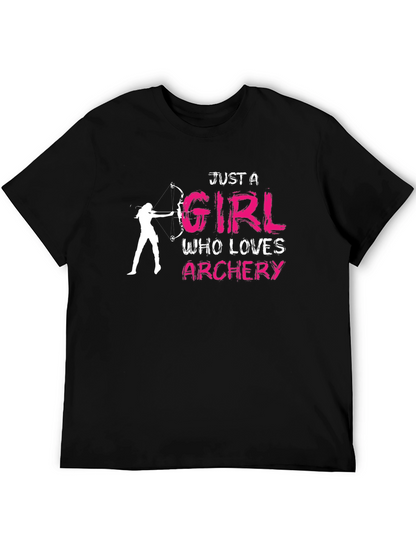 Archery Lover Graphic T-Shirt - Just A Girl
