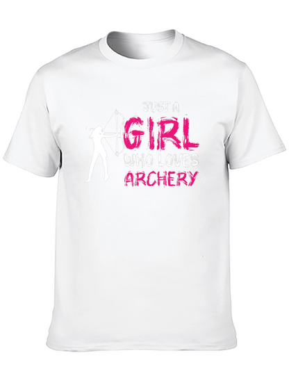 Archery Lover Graphic T-Shirt - Just A Girl