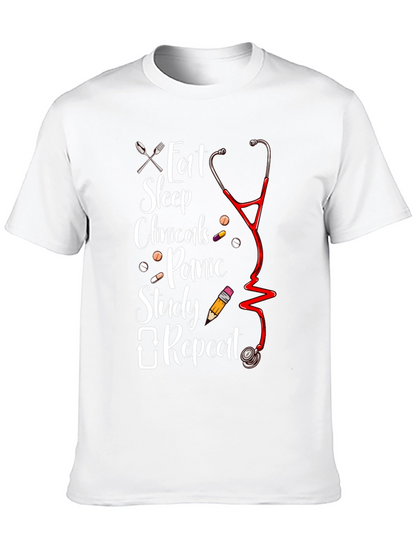 Eat Sleep Clinicals Repeat T-Shirt - Nursing Student