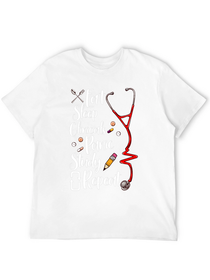 Eat Sleep Clinicals Repeat T-Shirt - Nursing Student