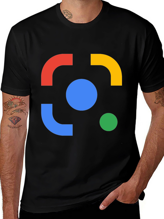 Abstract Design Black Cotton Tee