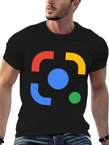 Abstract Design Black Cotton Tee
