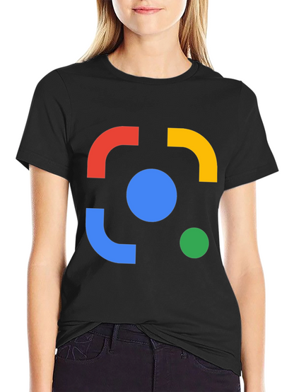 Abstract Design Black Cotton Tee