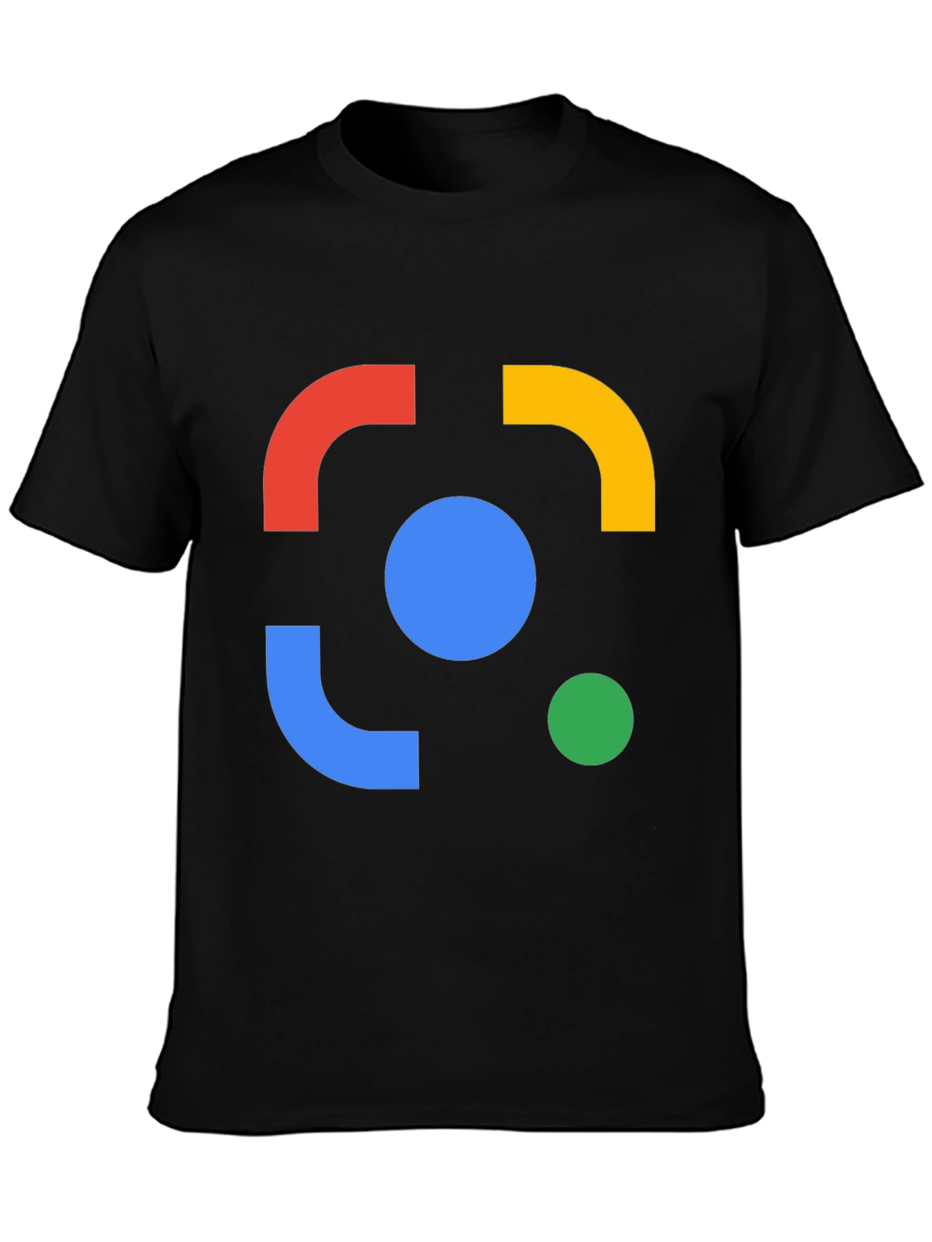 Abstract Design Black Cotton Tee
