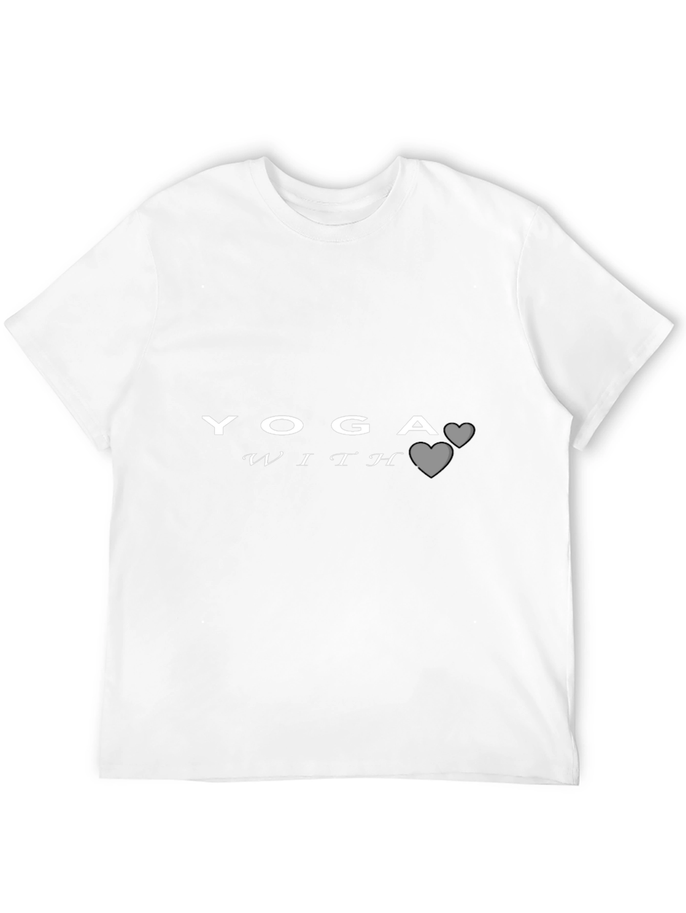 Yoga With Hearts Graphic Tee - Black Unisex