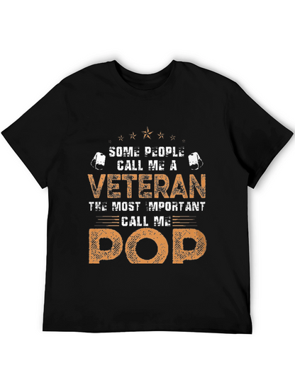 Veteran Pop T-Shirt - Gift for Grandfather
