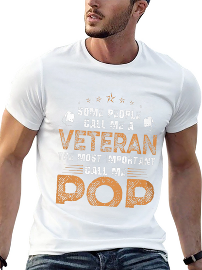 Veteran Pop T-Shirt - Gift for Grandfather