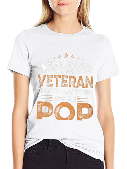 Veteran Pop T-Shirt - Gift for Grandfather