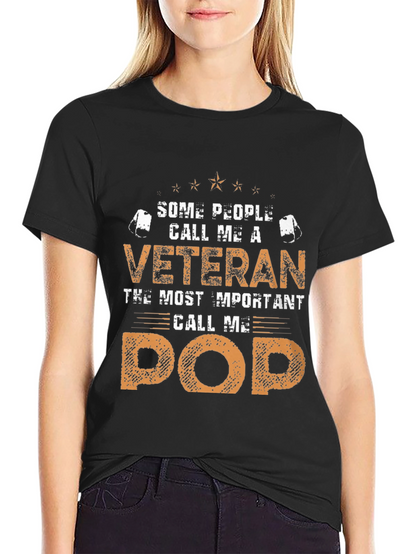 Veteran Pop T-Shirt - Gift for Grandfather