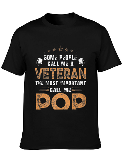 Veteran Pop T-Shirt - Gift for Grandfather