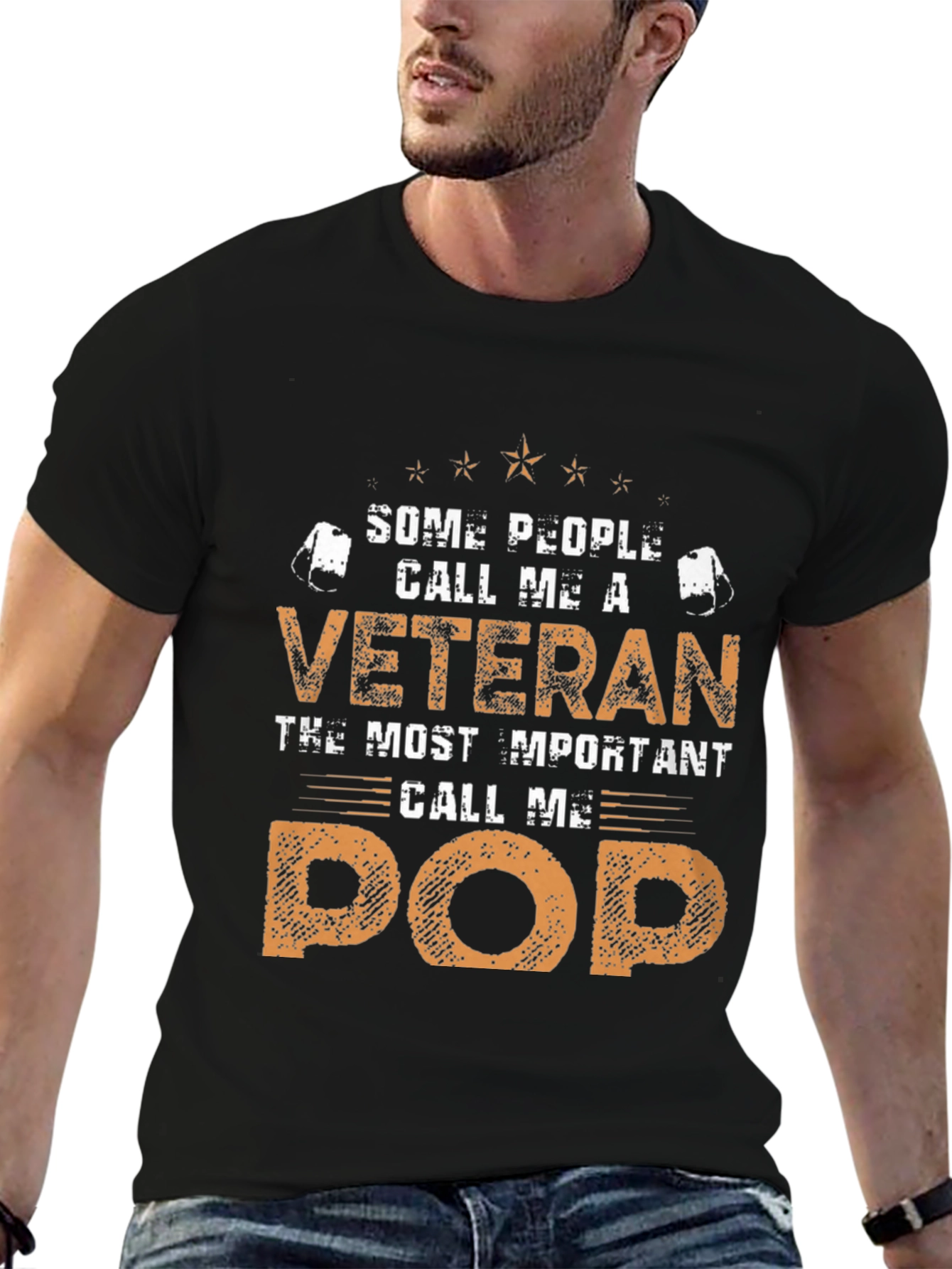 Veteran Pop T-Shirt - Gift for Grandfather