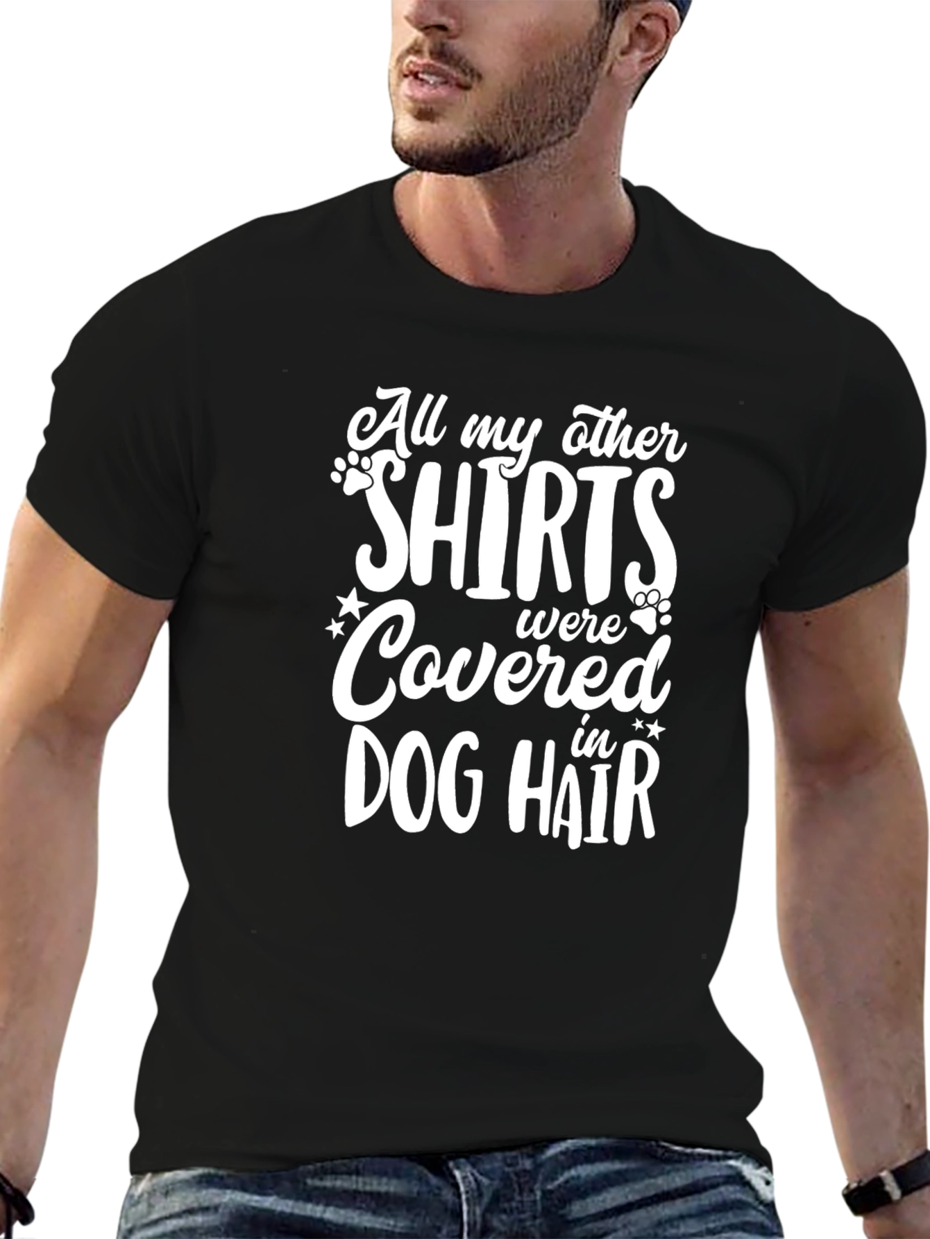 Dog Hair T-Shirt: Funny Pet Lover Tee