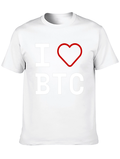 I Love BTC T-Shirt - Bitcoin Enthusiast Apparel